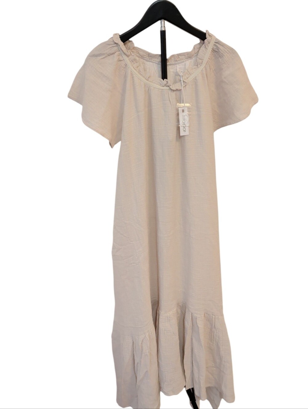 New StitchDrop Cute Ruffle Collar Cotton Dress